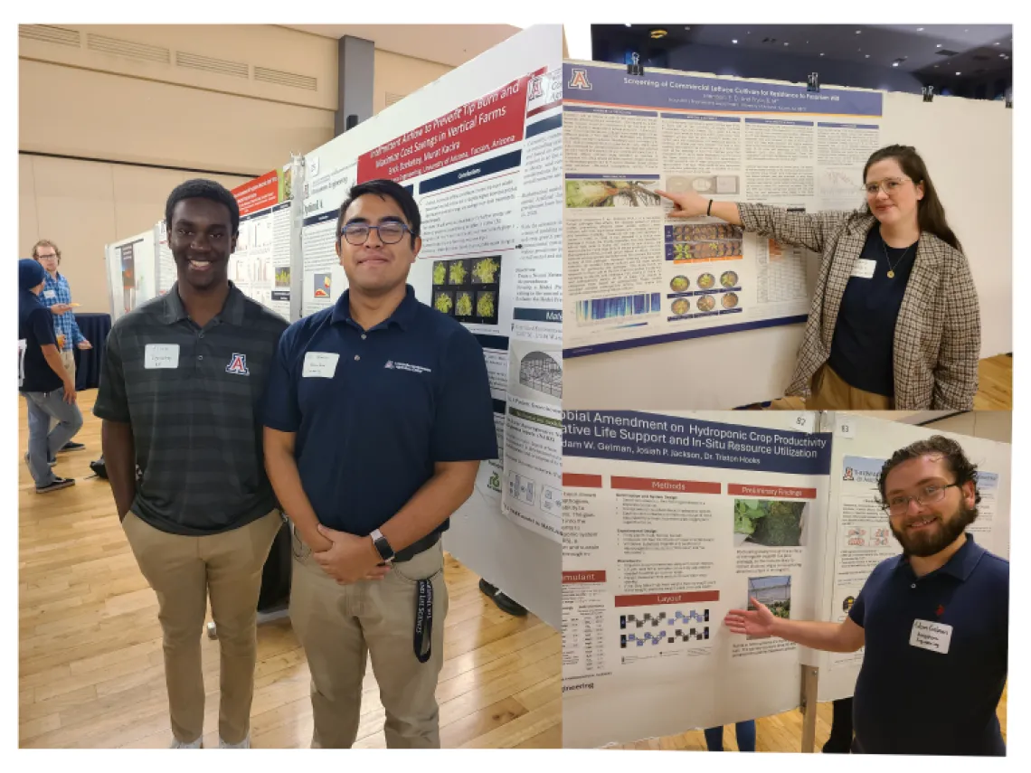 Picture of students in front of research posters